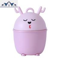 垃圾桶可爱垃圾盒客厅厨房桌面创意卫生间迷你拉圾筒家用带盖 三维工匠