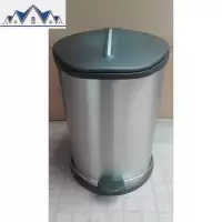 家用垃圾桶有盖带盖脚踩脚踏式创意欧式不锈钢客厅厨房卫生间卧室 三维工匠