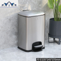 不锈钢厨房垃圾桶带盖家用大号脚踏式客厅脚踩北欧圾圾厕所卫生间 三维工匠