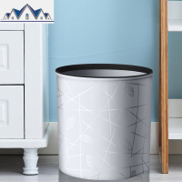 塑料大号垃圾桶家用卫生间 客厅创意压圈宿舍纸篓无盖办公室卧室 三维工匠