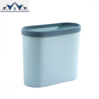 北欧风浴室夹缝垃圾桶卫生间窄缝款家用长方形厕所带压圈无盖简约 三维工匠