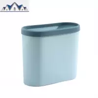 北欧风浴室夹缝垃圾桶卫生间窄缝款家用长方形厕所带压圈无盖简约 三维工匠