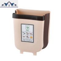 厨房垃圾桶挂式家用折叠壁挂式垃圾篮橱柜悬挂式厨余收纳桶车载 三维工匠