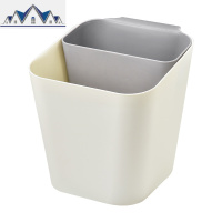 厨余干湿分离垃圾桶家用可壁挂式分类垃圾筒厨房橱柜悬挂垃圾篓 三维工匠