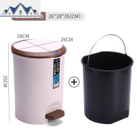 垃圾桶家用脚踏式带盖厨房大号脚踩厕所卫生间客厅卧室创意 三维工匠