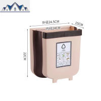 折叠式悬挂垃圾桶厨房家用寝室学生宿舍橱柜壁挂客厅卫生间厕所 三维工匠