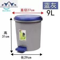 简约家用带盖双桶脚踏式垃圾桶室内厨房客房垃圾筒卫生间垃圾箱 三维工匠
