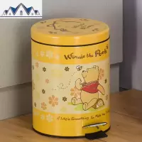 不锈钢垃圾桶 脚踏欧式小号创意 家用卫生间厨房客厅迷你可爱卡通 三维工匠