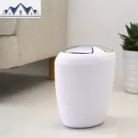 创意欧式简约摇盖垃圾桶家用卫生间卧室客厅厨房有带盖垃圾筒纸篓 三维工匠