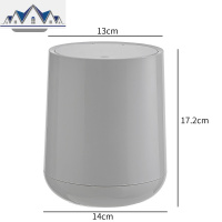 桌面垃圾桶带盖小纸篓可爱少女家用卧室客厅按压式桌上迷你垃圾筒 三维工匠