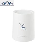 网红垃圾桶 北欧风ins创意家用客厅卧室现代简约圆筒带盖厕所纸篓 三维工匠