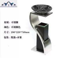酒店垃圾桶大堂立式不锈钢电梯口宾馆创意大厅商用带灭烟灰桶 三维工匠