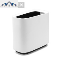家用客厅厕所夹缝带盖垃圾桶大号有盖卧室厨房窄款卫生间用纸桶 三维工匠