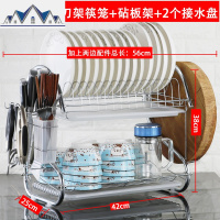 三层放碗架家用沥水架置物架厨房抽屉式晾碗碟碗盘碗筷收纳盒用品 三维工匠