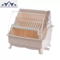 多功能大号碗碟厨房放碗架沥水架置物架装碗筷箱盘收纳箱塑料碗柜 三维工匠