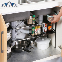 厨房用具不锈钢水下置物架落地调料架厨房多层收纳架子锅架碗架 三维工匠