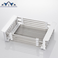 不锈钢水水池收纳架厨房置物架伸缩洗菜盆洗碗池放碗筷沥水篮 三维工匠