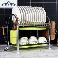 免打孔晾碗架厨房置物架壁挂沥水架放碗碟架窗户窗台收纳架不锈钢 三维工匠