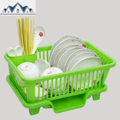 厨房用品沥水碗架收纳架置物架餐具沥碗架整理架碗碟架塑料大号 三维工匠