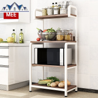 厨房置物架微波炉落地多层架子放碗架用品储物架省空间收纳架 三维工匠