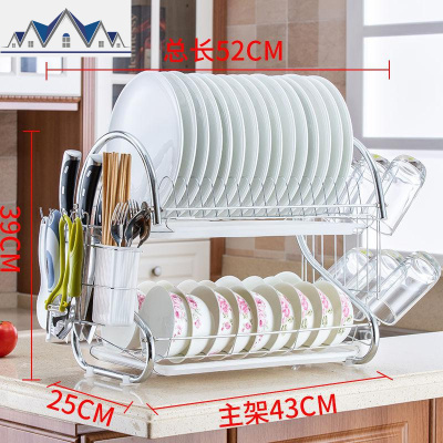 沥水架碗架厨房用品置物架碗柜晾放碗碟架筷子筒菜板碗筷收纳盒 三维工匠