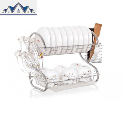 双层碗架 厨房置物架 沥水架碗碟架厨房用品收纳刀架[2月28日。 三维工匠