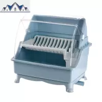 厨房碗筷收纳盒放碗碟盘餐具沥水带盖迷你碗柜架家用多功能置物架 三维工匠
