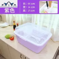 厨房碗柜大号沥水篮带盖碗架塑料碗柜碗筷餐具收纳置物架放碗碟子 三维工匠