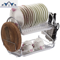 不锈钢色碗架沥水碗架盘子凉晾放控水架厨房置物架装碗筷收纳盒箱 三维工匠