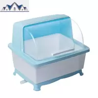 厨房放碗筷沥水收纳盒塑料碗柜带盖碗碟置物架密封防蟑螂橱柜大号 三维工匠
