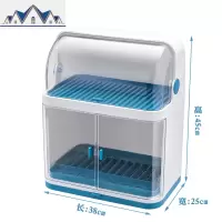 多功能带盖沥水置物架厨房用品家用大全放碗筷盘收纳箱抽屉式盒柜 三维工匠