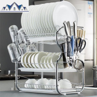 汲水沥水篮控水碗框收纳架子橱柜厨房碗筷经济型托盘家居简易餐具 三维工匠