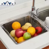 厨房水沥水架沥水篮加厚不锈钢水碗碟架晾碗架 洗菜盆 滤水篮 三维工匠收纳层架