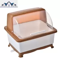厨房洗碗筷有盖滴水滤水碗篮沥水架子用品家用大全多功能收纳碗盒 三维工匠收纳层架