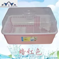 特大号厨房箱子收纳盒放碗筷的带盖沥水家用超大装塑料翻盖碗架置 三维工匠收纳层架