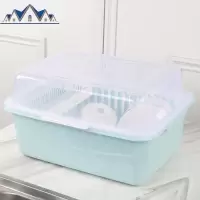 塑料碗柜厨房家用带盖沥水篮碗碟架放碗箱碗筷收纳盒放碗盆置物架 三维工匠