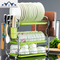 碗架碗筷箱带柜不锈钢沥水碗碟盖碗收纳304架装收纳家用盒厨房放 三维工匠收纳层架