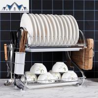餐具架多功能装碗碟套装家用沥水架不锈钢置物架厨房用品多层碗架 三维工匠