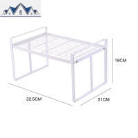 厨房可叠加置物架放锅架子单层两层收纳架橱柜分层架隔板碗盘收纳 三维工匠