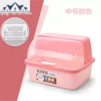 厨房大号塑料碗柜带盖沥水碗架装碗碟碗筷收纳盒放碗箱餐具置物架 三维工匠