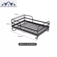 沥水篮北欧铁艺沥水架厨房多功能碗架落地置物架餐具收纳架筷子笼 三维工匠