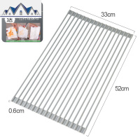 可折叠厨房沥水架置物架子水上方水池晾碗筷池洗碗碟篮家用碗架 三维工匠
