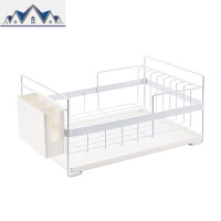 厨房放碗架 沥水架双层碗碟架装碗筷收纳盒家用晾碗收纳篮置物架 三维工匠