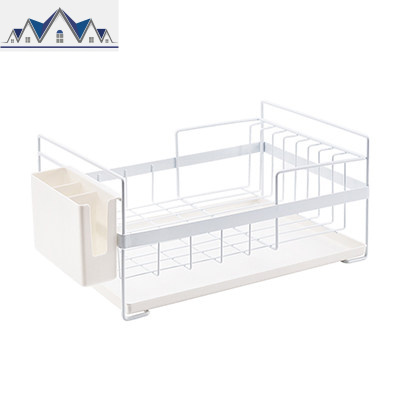 厨房放碗架 沥水架双层碗碟架装碗筷收纳盒家用晾碗收纳篮置物架 三维工匠