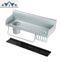 免打孔厨房置物架家用壁挂式锅铲挂架浴室收纳架调味品调味料架子 三维工匠