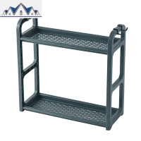 厨房塑料置物架多功能收纳架加厚家用大全落地式调味料架小百货 三维工匠