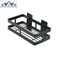 碳钢免打孔厨房置物架墙上调料架黑色架子多功能壁挂收纳架 三维工匠