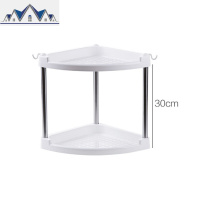 厨房不锈钢三角置物架塑料落地调料架储物架浴室转角收纳架 三维工匠