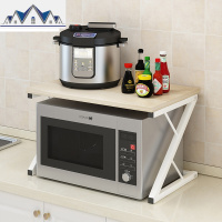 厨房置物架落地式多层调料架蔬果储物架微波炉架子台面双层收纳架 三维工匠