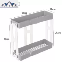 宽型厨房置物架调味瓶架收纳落地储物架双层架调料用品用具架 三维工匠
